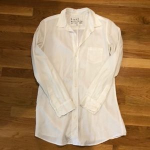 Frank & Eileen White Cotton Button Down